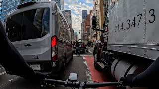 MTB Ride Through Manhattan Traffic  NYC Cycling [upl. by Fabrin445]