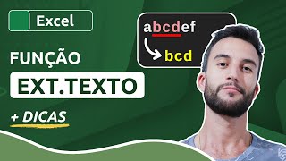 Como extrair CARACTERES com a função EXTTEXTO no Excel  dica de colagem [upl. by Yarehs990]