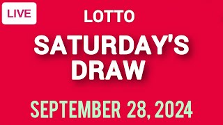 The National Lottery Lotto Draw Live Results from Saturday 28 September 2024  lotto live [upl. by Analihp]