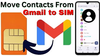 how to move contacts from gmail to sim  move contacts from email to sim [upl. by Nylitak]