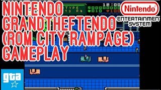 Grand Theftendo  Rom City Rampage  NES Rom Gameplay  GTA 8Bit [upl. by Nnylirej440]