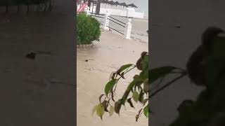 Nerja now impressive since yesterday the water that has fallen flashflood flood floodspain [upl. by Olivero328]