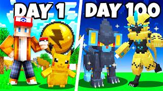 I Spent 100 DAYS as a ELECTRIC TRAINER in Pokémon Minecraft Against my Rival Duos Cobblemon [upl. by Fidelio]