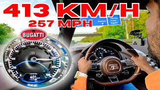 413 kmh mit meinem Bugatti auf öffentlicher Autobahn❗️Omid Mouazzen [upl. by Dnumsed]