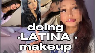 DOING THE VIRAL LATINA MAKEUP 🤩 [upl. by Anasor]