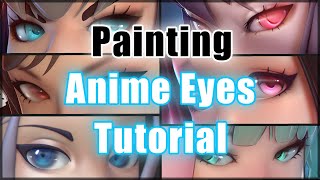 How To Paint Anime Eyes 3D amp 2D [upl. by Ameerahs]