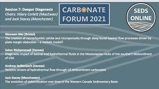 The Carbonate Forum 2021  Session 7  Deeper Diagenesis [upl. by Ashely727]