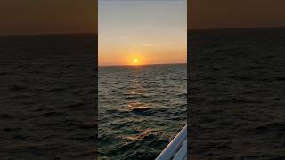 Coucher de soleil en mer méditerranée 😍😍😍 laMeridionale méditerranée corse ferry frenchriviera [upl. by Siekram]