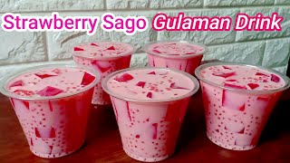 Strawberry Sagot Gulaman Drink l Samalamig Sago at Gulaman l Summer Drinks [upl. by Ahsienak978]