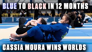 Highlight Cassia Moura Earns Black Belt At Worlds [upl. by Drauode]