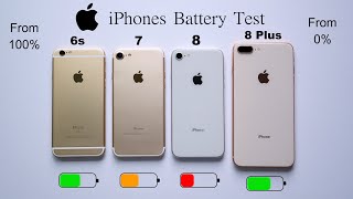 iPhone 8 Plus vs 8 vs 7 vs 6s Battery Test 100 To 0  iPhones Under 10K HINDI [upl. by Miof Mela]