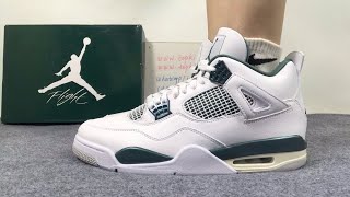 Air Jordan 4 “Oxidized Green” On Foot FQ8138103 TOPKICKSS [upl. by Retsevel]