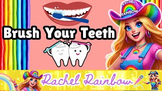 Brush Your Teeth  Ms Rachel Rainbow  Pop Songs For Littles  Toddler Learning [upl. by Currey]