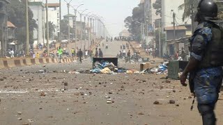 Guinée Conakry à larrêt pour le début dune grève générale illimitée  AFP [upl. by Rus]