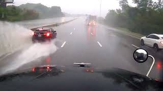 Hydroplane Wreck on freeway [upl. by Cira934]