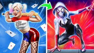 Harley Quinn Wished to Become a Spider Girl I was Adopted by Superheroes [upl. by Anilrats280]