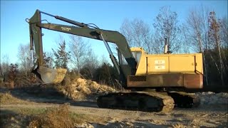 Bucyrus Erie Excavator Taking Flood Off Cranberry Beds [upl. by Notsreik236]