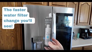 How to Change and Install Water Filter for LG Fridge Filter Replacement for LT1000P [upl. by Neenaej]