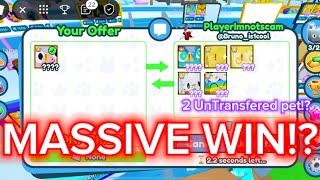 Trading Montage 63  MASSIVE WIN BIG FLIPS ON TRANSFERED PETS 💎  Pet Simulator X  Roblox [upl. by Anaoy89]