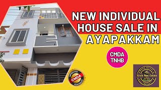 ID 1489  New Idividual House Sale in Ayapakkam  CMDA  North Facing  TNHB [upl. by Eberly427]