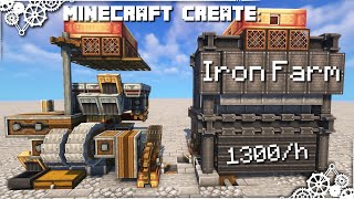 Minecraft Create Iron Farm  Schematic [upl. by Tinya527]