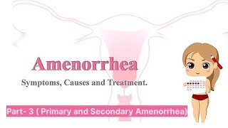 Amenorrhea part 3 primary Amenorrhea  secondary amenorrhea [upl. by Warfourd]