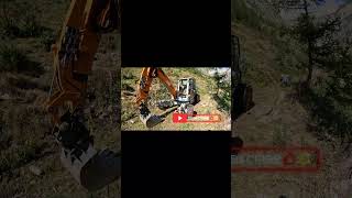 Schreitbagger climbing and on the way menzigombauer extrem excavator [upl. by Shaylyn]