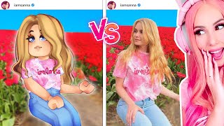 Recreating Iamsannas Instagram Photos In Roblox [upl. by Anicul]