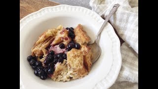 BAKED FRENCH TOAST CASSEROLE with HOMEMADE BERRY MAPLE SYRUP [upl. by Bloch249]