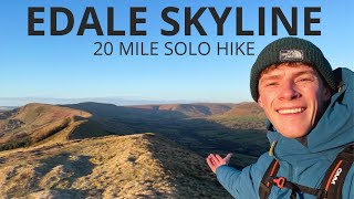 EDALE SKYLINE  20 Mile Solo Hike  Peak District [upl. by Tullusus]