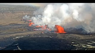 Kīlauea Volcano Hawaii Halemaʻumaʻu crater [upl. by Elleuqar]