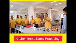 Green Students Practicing with Green Teacher kitchen items name💚 evergreenhousekeepers [upl. by Canotas]