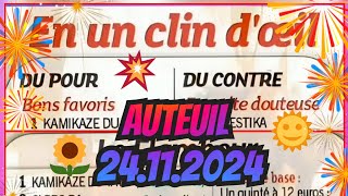 QUINTE DIMANCHE 💲💲en un clin dœil 👍👍le flambeur 24 NOVEMBRE 2024 [upl. by Falo]