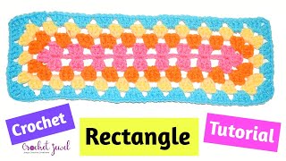 Crochet Granny Rectangle Pattern Easy and Ideal for Blankets [upl. by Ragen373]