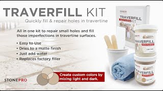 Quickly Fill amp Repair Holes in Travertine with the Traverfill Kit [upl. by Beale]