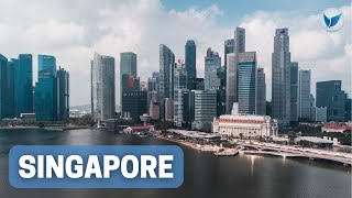 SINGAPORE By The Sky 4K Drone View [upl. by Ardy529]