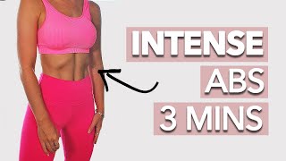 3 Minutes Intense Abs Workout [upl. by Jabe20]