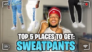 TOP 5 PLACES TO BUY SWEATPANTS Part 2  FALL 2021❤️‍🔥🍁 [upl. by Columbus]