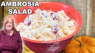 AMBROSIA SALAD A Tropical Fruit Salad Perfect for the Holidays [upl. by Nevear]