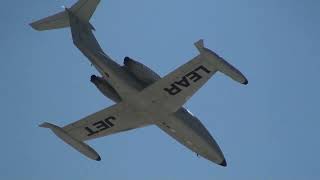 Clay Lacy Lear Jet 24 Flight demonstration Planes of Fame Air Show 2014 [upl. by Attirehs983]