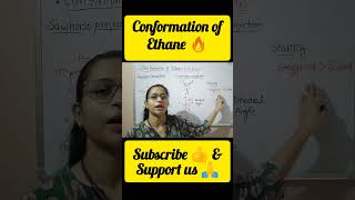 Conformation of ethane 💯 shorts chemistry [upl. by Suqram]