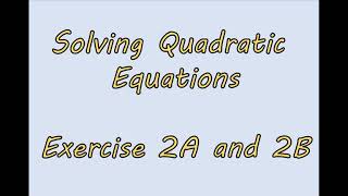 AS Maths  Pure  Solving Quadratic Equations [upl. by Kurr]