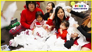 Christmas Morning 2017 Crazy Tissue Box Game and Opening Presents [upl. by Cruickshank693]