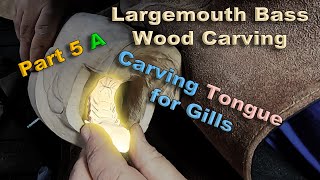 Largemouth Bass Wood Carving Part 5a Carving Tongue and Mouth Detail installation [upl. by Walke]