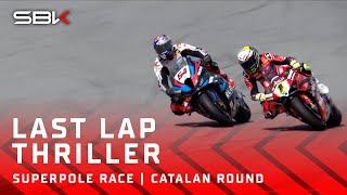 Toprak replicates Rossi in final corner thriller in Superpole Race 🔥  2024 CatalanWorldSBK 🏁 [upl. by Torey806]