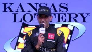 Aric Almirola notches NASCAR Xfinity win Kansas [upl. by Adina439]