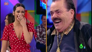 El Risitas se parte de risa con Cristina Pedroche antes de que cuente su chiste [upl. by Annodas343]