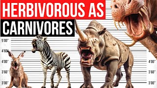 If Herbivores Animals were Carnivores  Rhino Giraffe Horse [upl. by Nnyre]