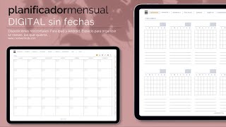 Planificador digital mensual sin fechas 12 meses [upl. by Edobalo]