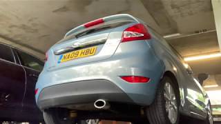 Ford Firesta MK7 14 TDCI HORNET EXHAUST BEFORE amp AFTER [upl. by Kenzi801]